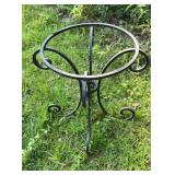 Black Wrought Iron Round Garden Plant Stand