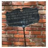 Moultre Cast Metal Garden Plaque, Kiss of the Sun