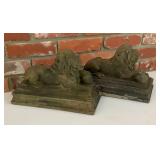 Pair Reclining Lion Architectural Garden