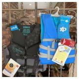 Hyperlite and Adult Universal Life Vest Lot, Two