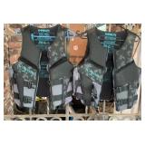 Pair Hyperlite Adult Life Vests, Small and Medium