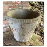Large Weathered Cast Stone Garden Planter Urn