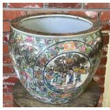 Large Chinese Canton Famille Rose Style Porcelain