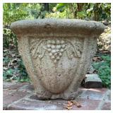 Cast Stone Grape Cluster Relief Garden Planter