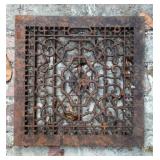 Ornate Cast Iron Architectural Garden Grate Panel,