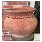 Large Terracotta Rope Rim Garden Planter Urn