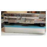 Pair Metal Tool and Utility Boxes, Silver and Blue