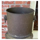 Vintage Metal Garden Planter with Ring