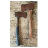 Vintage Hatchet /Small Axe Tool Lot, Wood and