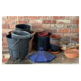 Large Mixed Garden Planter Pot Lot, Plastic
