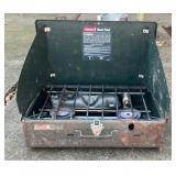 Coleman Two Burner Propane Camp Stove, Vintage