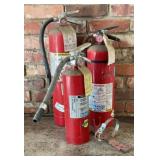 Lot of Three Fire Extinguishers, Assorted Sizes