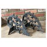 Antique Cast Iron Architectural Salvage Brackets