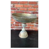 Large Galvanized Metal Pedestal Garden Urn Bowl 20