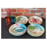 Coastal Sea Life Melamine Dinnerware Set with
