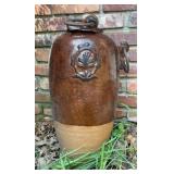 Large Salt Glazed Stoneware Garden Crock Jar