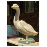 Vintage Concrete Goose Garden Statue, Painted