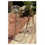 Tall Rustic Metal Wire Garden Obelisk Plant