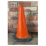 Orange Traffic Safety Cone with Black Rubber Base