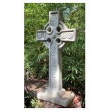Large Celtic Cross Cast Stone Garden Monument