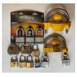 Master Lock Padlock Lot with Keyed and Combination