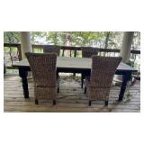 Four Hands Banana Leaf Dining Chairs & Rustic
