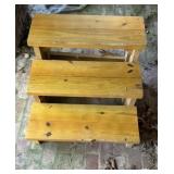 Small Pine Wood Stairs, 30 in wide 21.25