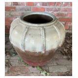 Large Two Tone Glazed Ceramic Garden Pot Planter