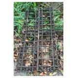 Pair Ornate Wrought Iron Garden Trellis Panels