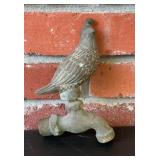 Cast Metal Quail Bird Garden Statue, Rustic