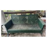 Vintage Green Porch Metal Glider MCM,