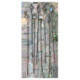 Large Collection Antique Garden Stakes,