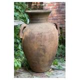Monumental Rustic Terracotta Olive Jar Garden Urn