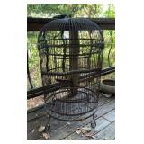 Tall Black Metal Wire Garden Cage Plant Cloche, Do