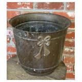 Vintage Embossed Bow and Rope Cachepot