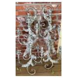 Ornate Rococo Style Cast Metal Wall Decor Panel