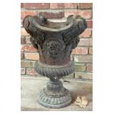 Large Ornate Cast Metal Garden Urn Planter