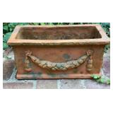 Rectangular Terracotta Garden Planter, Applied