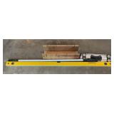 Mepro 4 ft level, drywall sanding pole, miter box