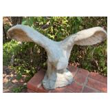 Large Cast Stone Eagle Garden Sculpture, Wings
