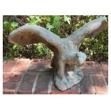 Large Cast Stone Eagle Garden Sculpture, Wings