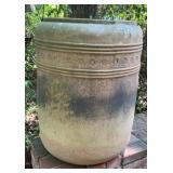 Large Terracotta Garden Jar Planter, Incised