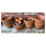 Group of Terracotta Garden Pots and Planters, Asso