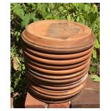 Set of 13 Terracotta Garden Pot Saucers Trays