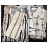 Large Assortment of Kitchen Dish Towels, Tea