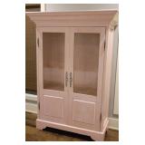 Blush Pink 2-Door Wardrobe Armoire with Textured