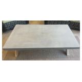 Outdoor Patio Coffee Table Gray Stone Look Top
