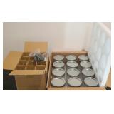 12 Wide Mouth Mason Jars, (10) 10 oz Bottles,