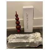 Frontgate Red & Gold Stacked Ornament Finial