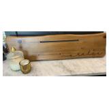 Rustic Wood Bathtub Caddy Tray with Relax C